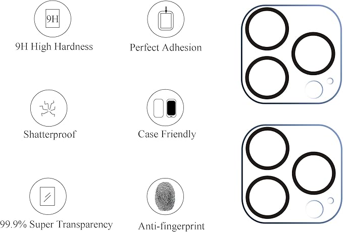 Ailun Camera Lens Protector for iPhone 13 Pro & iPhone 13 Pro Max, Tempered - Image 2
