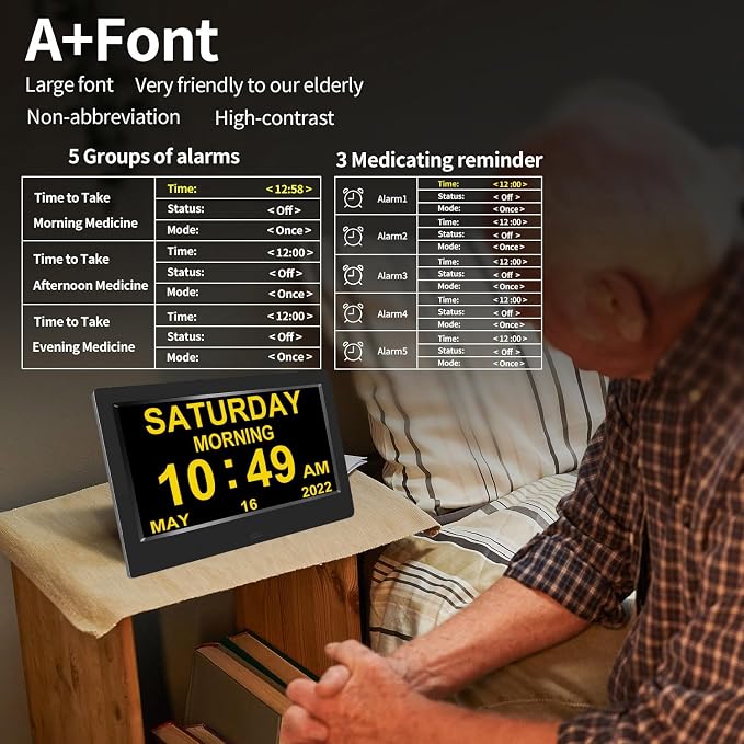 AINFTIME DST Clock with Day and Date - Image 3
