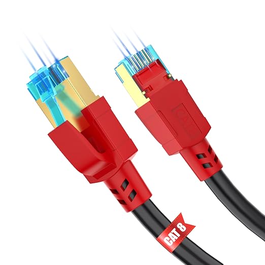 Cat8 Ethernet Cable, Indoor&Outdoor, 1.5 ft Heavy Duty High Speed Internet by AOPOCKANTECHEthernetCables