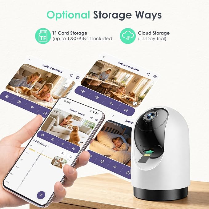 YOTON Indoor Security Camera, 2K 360° WiFi Baby Monitor & Pet Camera - Image 6