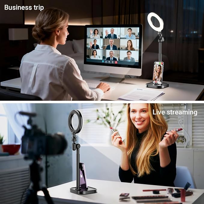 Ring Light for Desk, Portable Streaming Lights for Video Recording, 5’’ Halo - Image 6