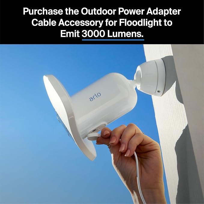 Arlo Pro 3 Floodlight Camera + Outdoor Charging Cable | Home Security Camera - Image 6