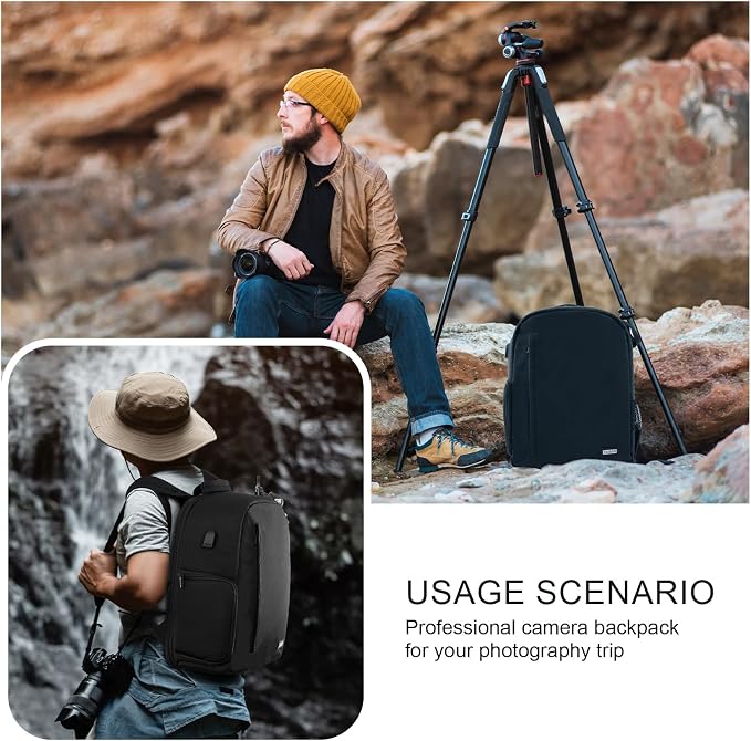 CADeN Camera Backpack Bag for DSLR/SLR Mirrorless Camera Waterproof - Image 8
