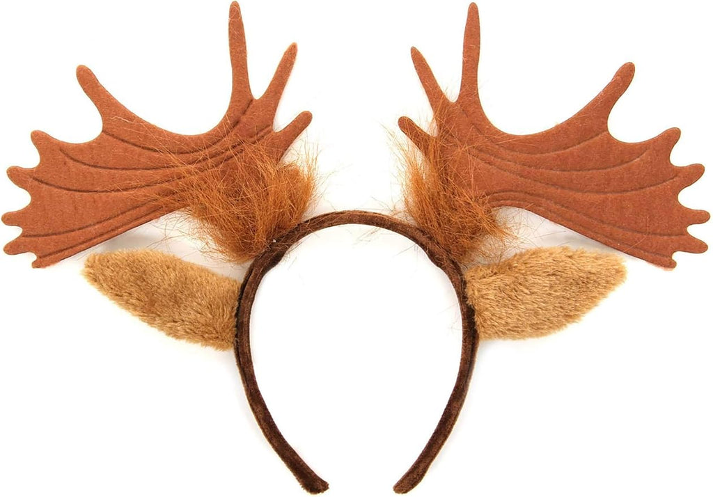 Moose Ears & Antlers Costume Headband - Image 5