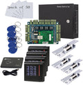 RFID Keypad Access Control System Card or PIN Code Open 4 Doors Strike Lock by MENGQI-CONTROL