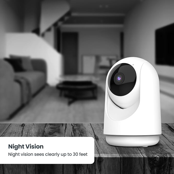 Feit Electric Smart Indoor Pan Tilt Baby Monitor Camera, 2K WiFi Security Camera - Image 3