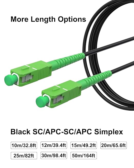 45M/147ft SC/APC Fiber Optic Internet Cable Extension, SC/APC to SC/APC Armored - Image 5