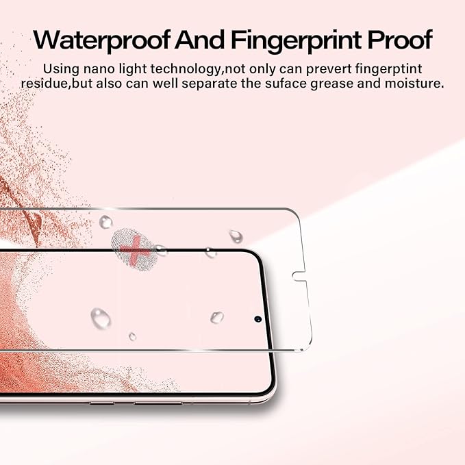 Galaxy S22 Tempered Glass Screen Protector + Camera Lens Protector Clear HD - Image 4
