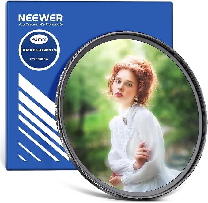 NEEWER 43mm Black Diffusion 1/4 Filter by Neewer