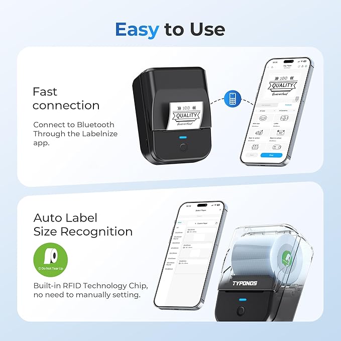 PM240 Label Maker Machine with 3 Tapes, Set 2 - Image 2