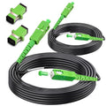 SC/APC to SC/APC Fiber Optic Internet Cable, Outdoor Armored Single Mode Patch by Bangun