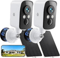 Security Camera Wireless Outdoor, 2.4G WiFi, Battery & Solar Powered, Free by Proectwhatmatters