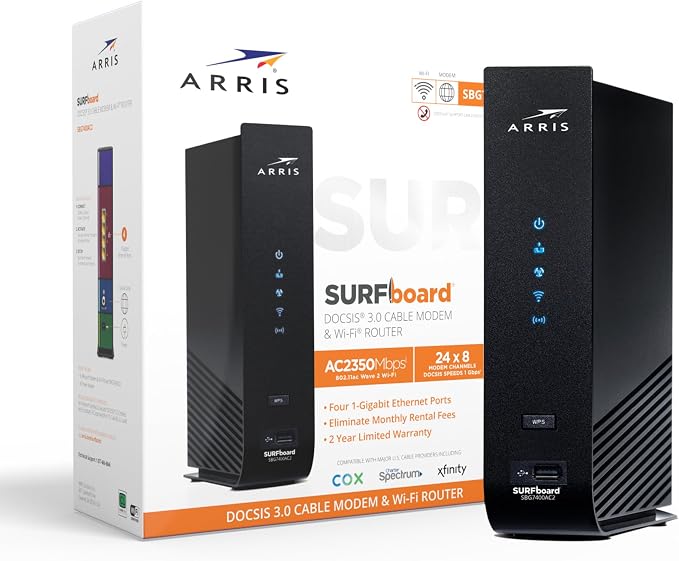 ARRIS - Modem Router Combo - Fast DOCSIS 3.0 & AC2350 WiFi, Four 1 Gbps Ports - Image 7
