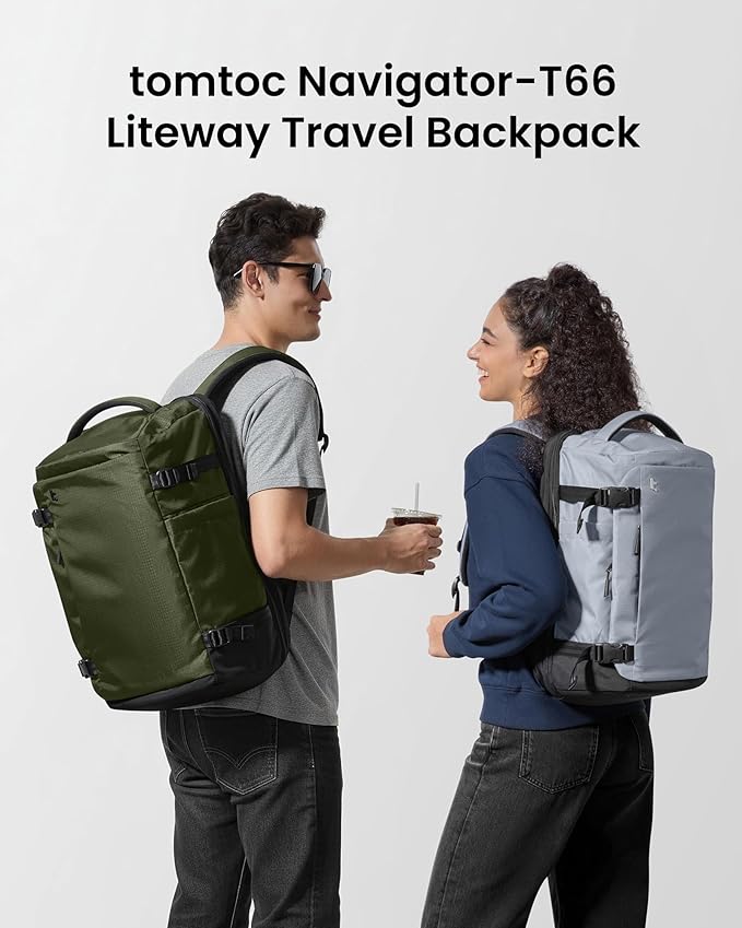 tomtoc Travel Backpack 28L, TSA Friendly Flight Approved Carry-on Luggage - Image 2