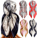 4Pcs Silk Head Scarves for Women Satin Hair Scarf 35”Large Square Bandana Silk by Upeilxd