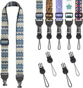 FIEIL Grey and Blue Geometric Shoulder Strap, Adjustable Camera Strap by FIEIL