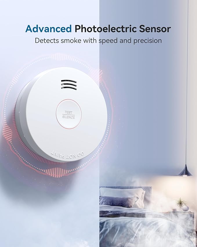 SITERWELL Smoke Detector, Smoke Alarm 10 Year Battery - Image 5