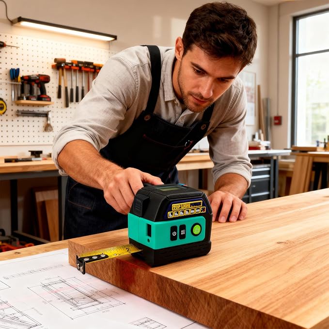 2 in 1 262ft Green Laser Tape Measure - Image 3