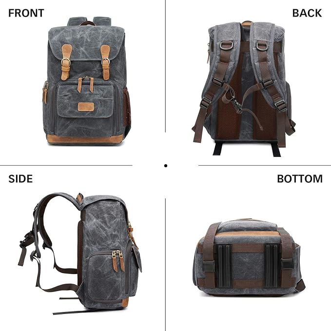 UBAYMAX Camera Backpack, DSLR SLR Waterproof Canvas Camera Bags Rucksack 15.6 - Image 2