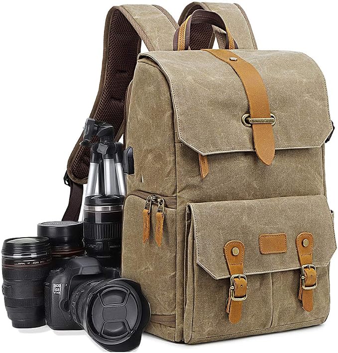 UBAYMAX Camera Backpack, DSLR SLR Waterproof Canvas Camera Bags Rucksack 15.6 by UBAYMAX