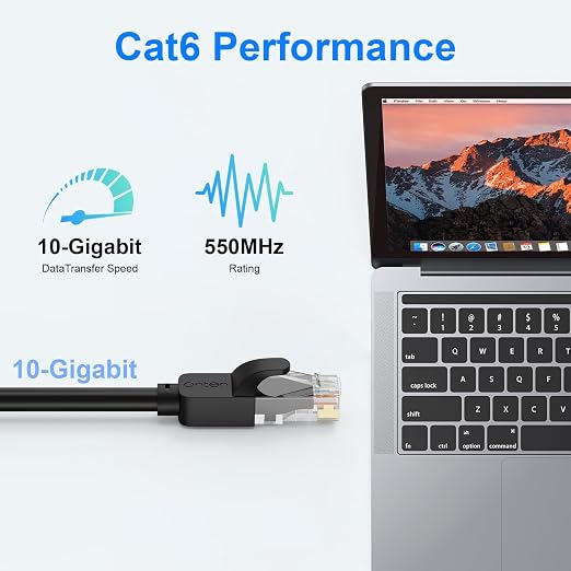 Cat 6 Ethernet Cable 6 ft, Indoor/Outdoor High Speed 10Gbps Internet Cable - Image 4