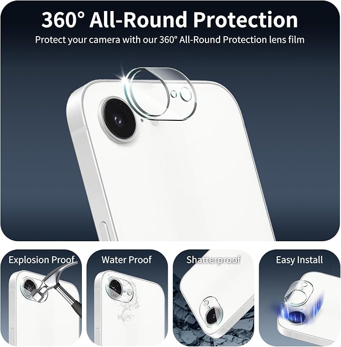 3+3+1-Pack, Privacy Screen Protector and Camera Lens Protector - Image 6
