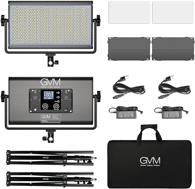 GVM 1500D RGB Video Light, 75W Dimmable Bi-Color Panel Light - Image 7