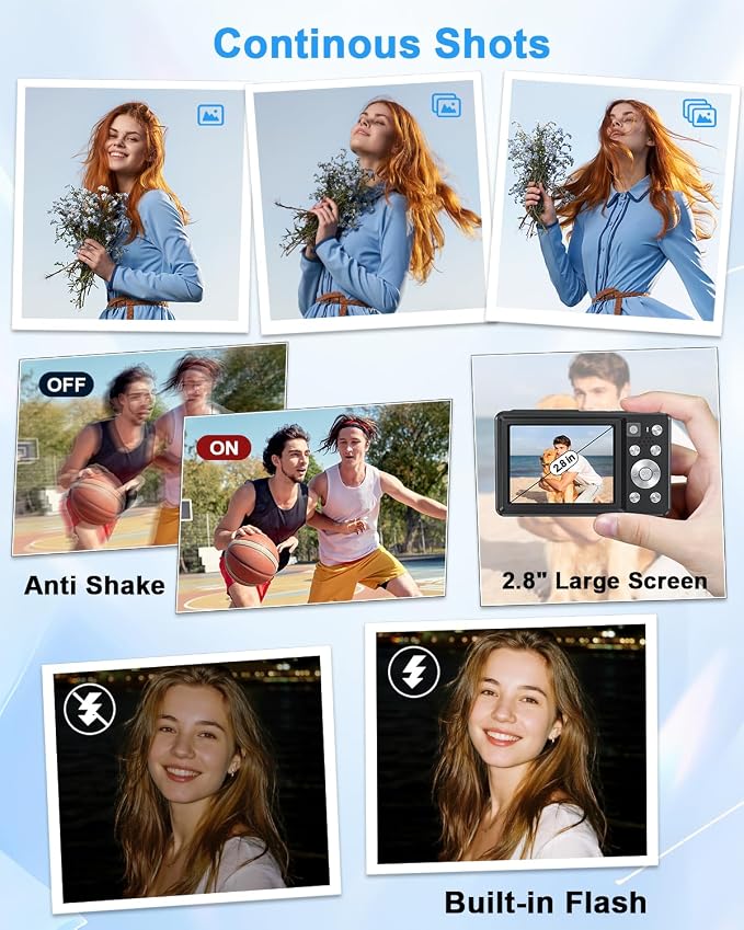 Digital Camera 4K, Compact Point and Shoot Digital Camera - Image 9