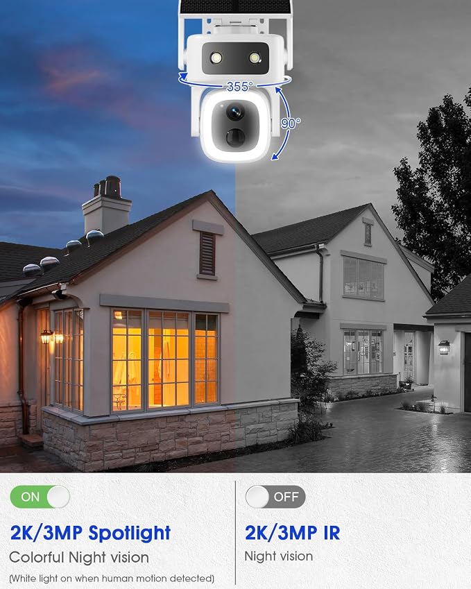 SANSCO 2 Pack 4G LTE Cellular Security Camera Wireless Outdoor, 360 Days Free - Image 5