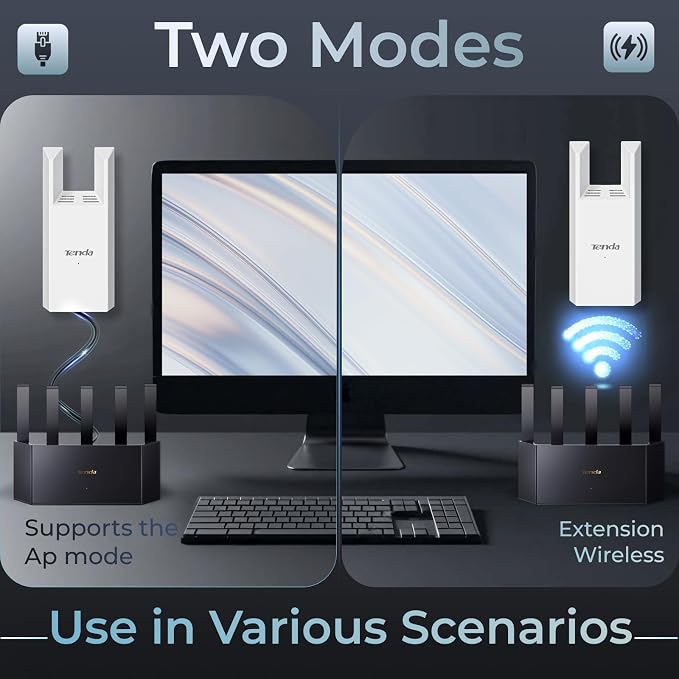Tenda WiFi Range Extender AC1200, Dual-Band867Mbps 5GHz/300Mbps 2.4GHz - Image 7