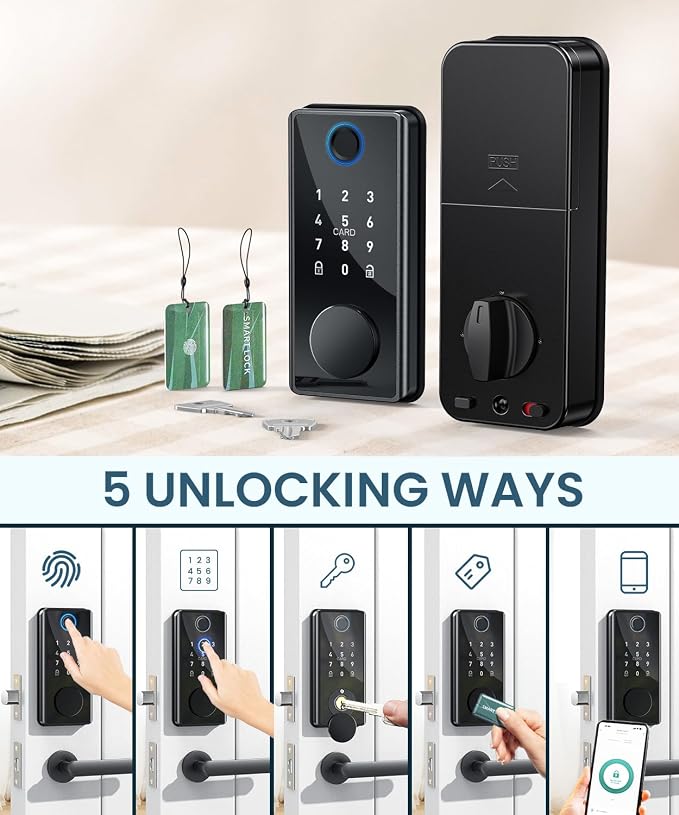 Keyless Entry Smart Deadbolt Lock – Keypad Fingerprint Touchscreen & App Control - Image 6