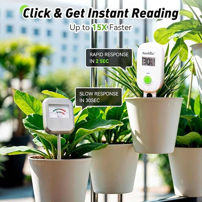 RAINPOINT Smart Digital Wireless Plant Moisture Meter Houseplants Indoor WiFi - Image 7
