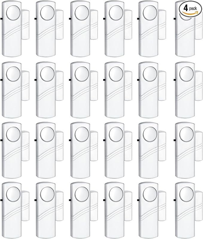 Security Door Window Alarm, 90DB Wireless Sensor Door Window Burglar Alarm by PLOJOP