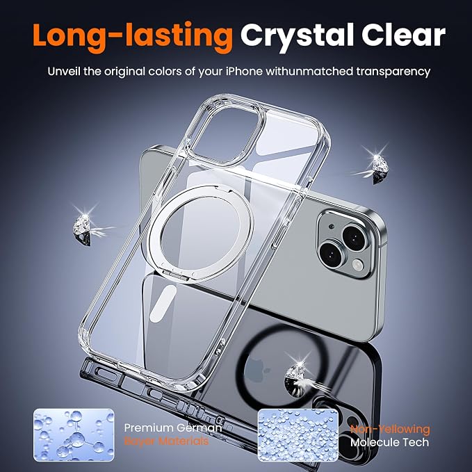 toushion 3 in 1 for iPhone 15 Plus Case Stand |Build in Kickstand, Screen - Image 5