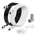 Elecan 3 Ft/2 Pack RG6 Coaxial Coax Cable Connectors Set, Quad Shielded by Elecan