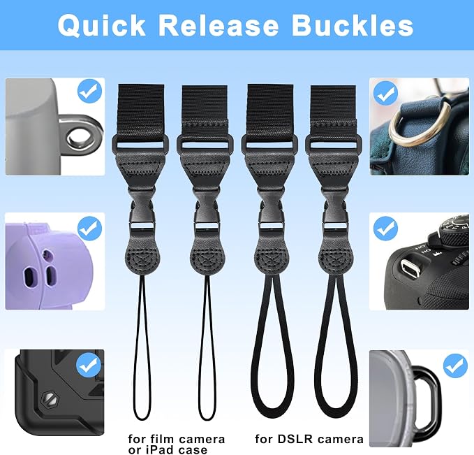 TIMISM Shoulder Strap with Pad, 2 Sets of Quick Release Buckles, Adjustable - Image 3