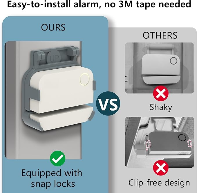Garage Door Bracket for Ring Alarm Contact Sensor 2nd Gen – Gray Mount - Image 5