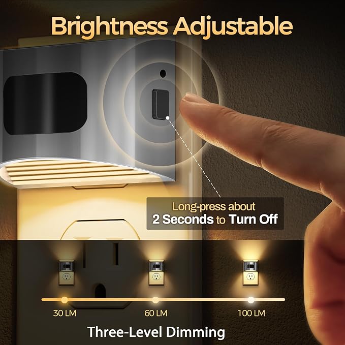 DORESshop LED Night Light, 3 Mode Plug in Night Light - Image 4