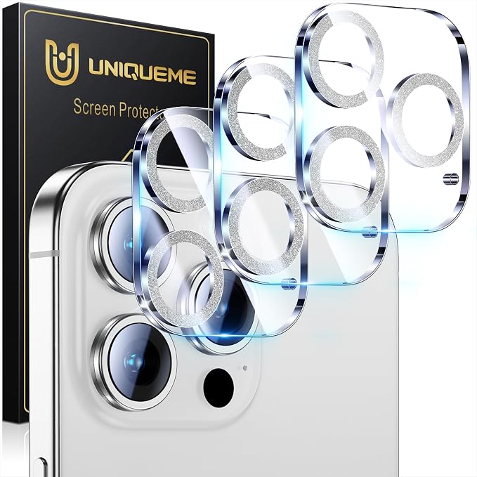 UniqueMe for 3 Pack iPhone 16 Pro/iPhone 16 Pro Max Camera Lens Protector by UniqueMe