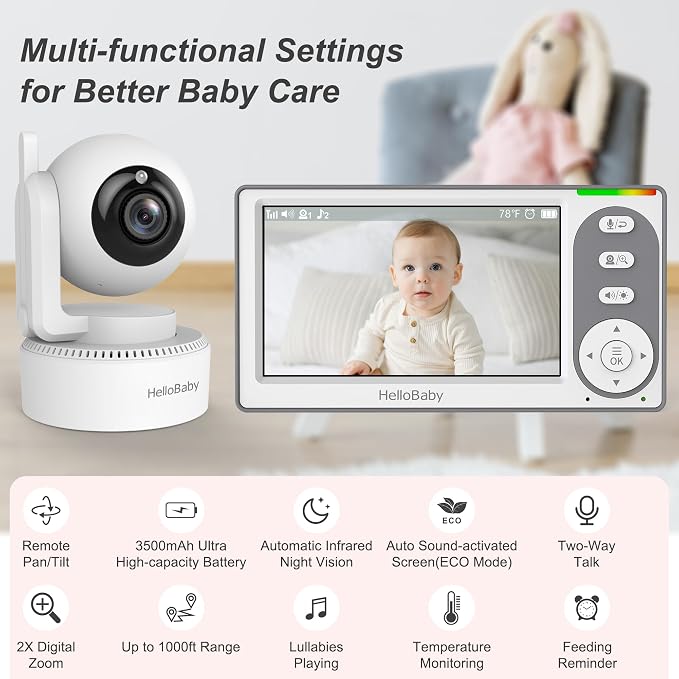 HelloBaby 4.3'' Video Baby Monitor - Image 2
