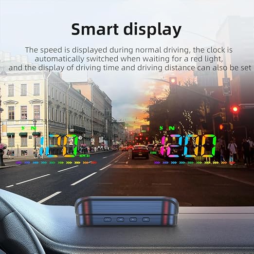 Heads Up Display M23 Color, GPS Digital Speedometer MPH - Image 4