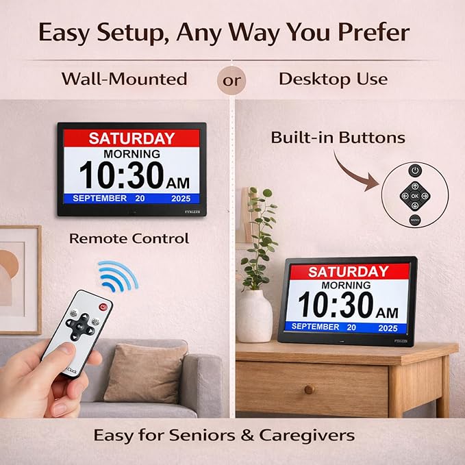 11.5'' Dementia Clocks for Seniors Extra Large, Senior Clocks - Image 6