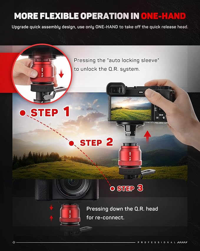 IFOOTAGE Monopod Base with Pedal Cobra 3 Base-P, Canon DSLR Cameras, Payload - Image 2