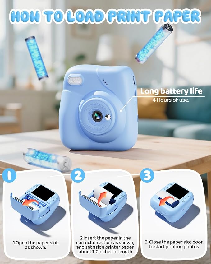 Kids Camera Instant Print, 1080P HD Kids Instant Camera - Image 6