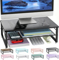 gianotter Desk Organizers and Accessories, 2-Tier Metal Monitor Stand Riser by gianotter