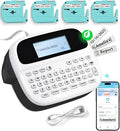 Label Maker Machine with 4 Tapes, Rechargeable Backlit Bluetooth Label Maker by HOME