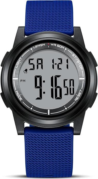 HANPOSH Mens Digital Watch Ultra Thin Minimalist Sports Waterproof Outdoor LED by BIDENWATCHESUS