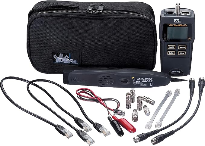 Ideal Electrical 33-866 Test-Tone-Trace VDV Test Kit, Voice-Data-Video Testers by IDEALELECTRICAL