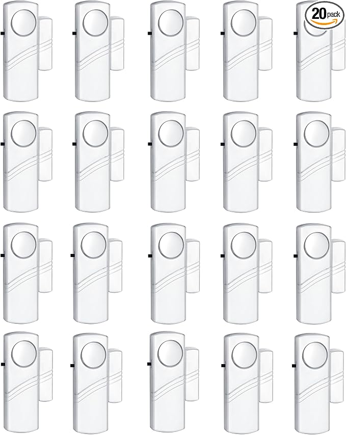 Security Door Window Alarm, 90DB Wireless Sensor Door Window Burglar Alarm by PLOJOP