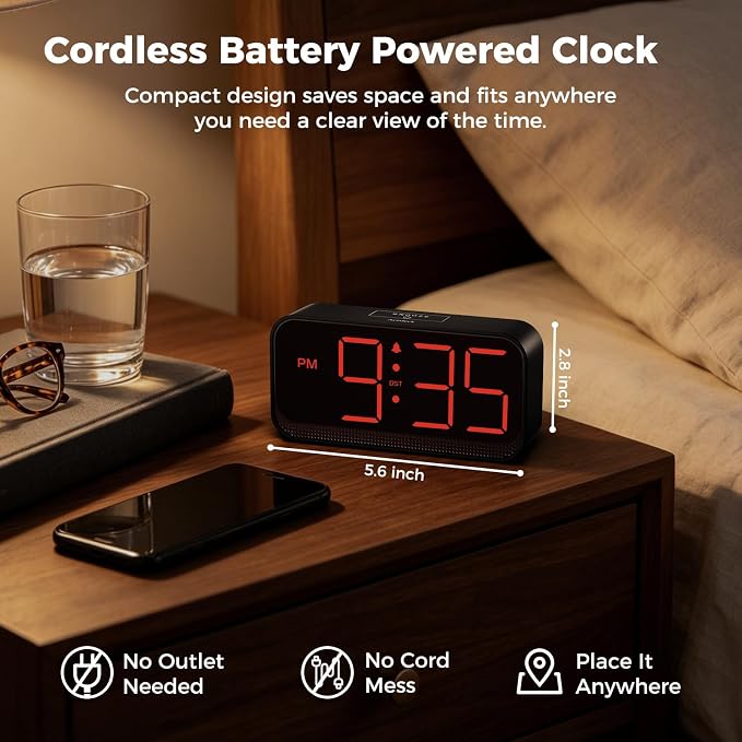 Acedeck Battery Operated Alarm Clock - Image 3